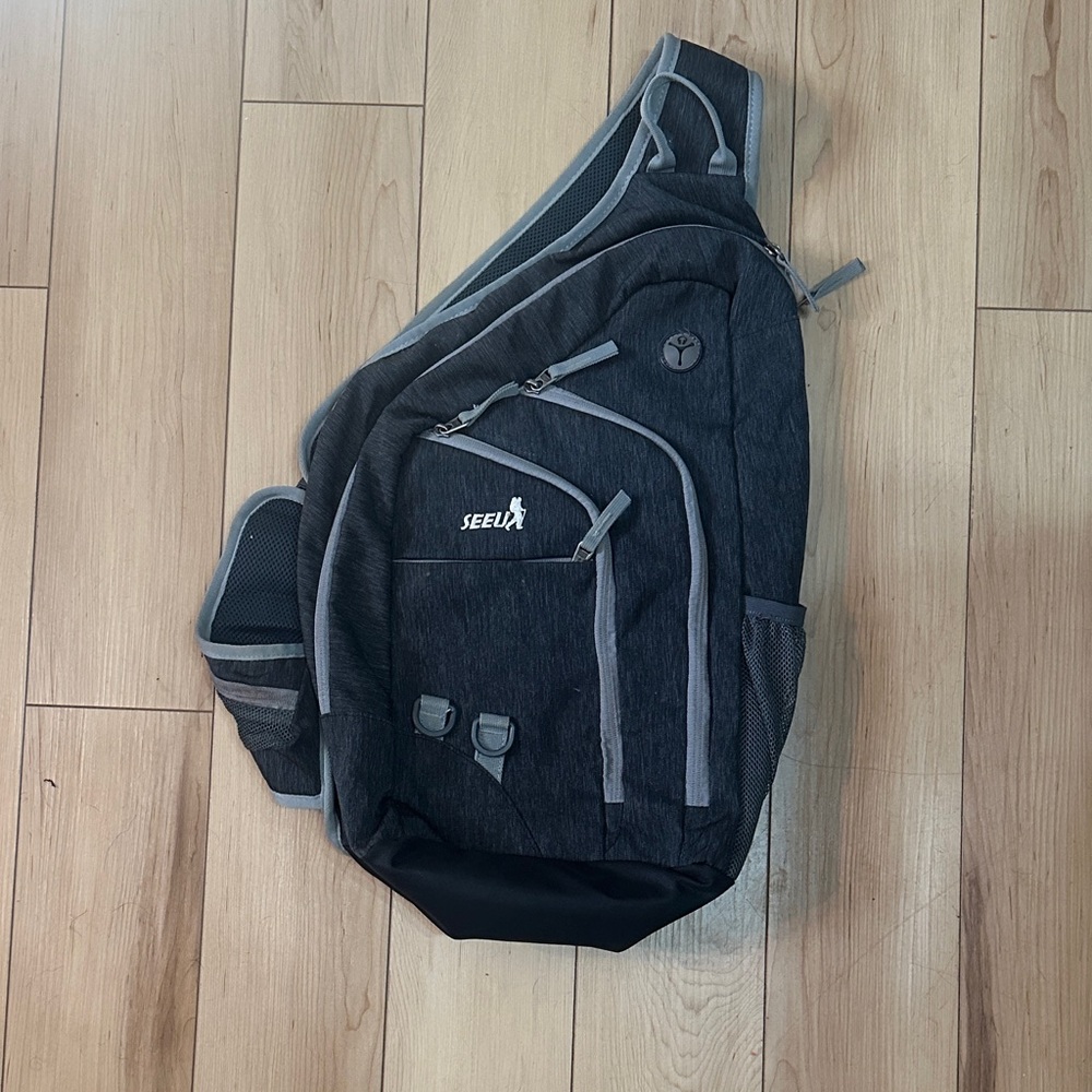 Gray Sling Bag for Men